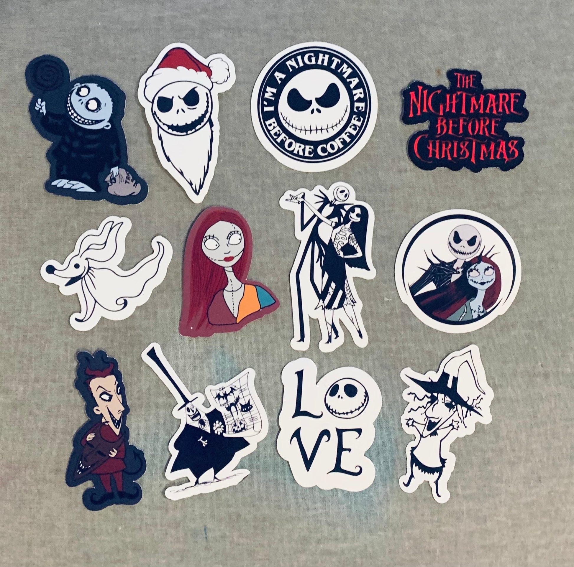 Nightmare Stickers #3- handmade stickers - fun movie stickers - gift - nightmare decal - sticker set