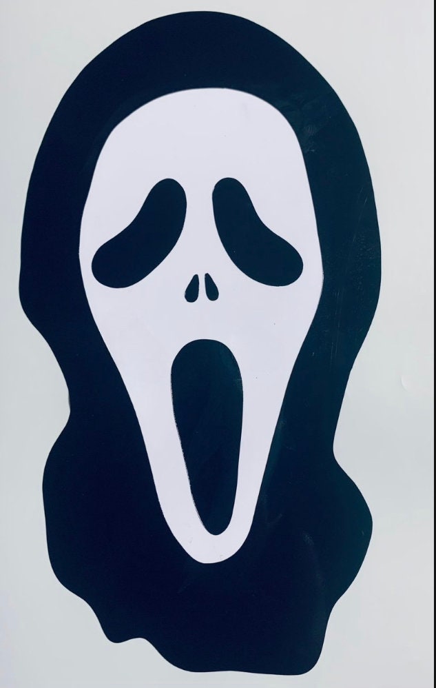 Scream - Ghostface - car window decal - Halloween decal - scary decal - horror decal - movie decal - handmade decal
